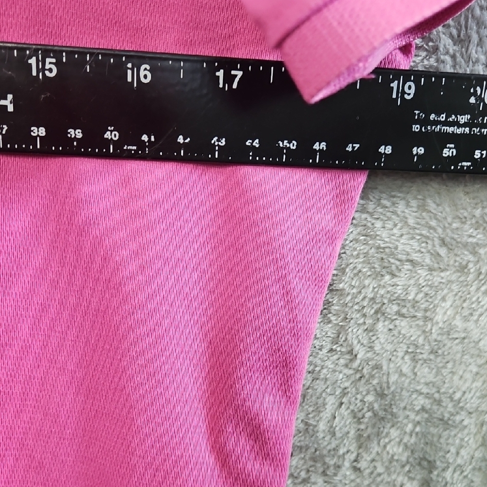 Lady Hogan Pink Polo Shirt Hydro Dri Sz XL active Wear Made In Peru - Picture 5 of 8